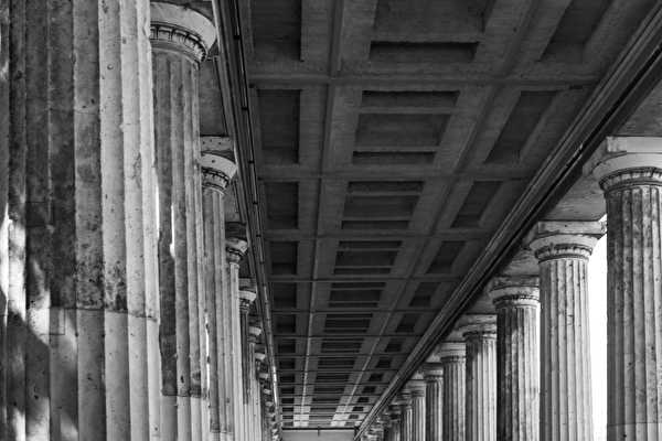 Beautiful columns at the old museum